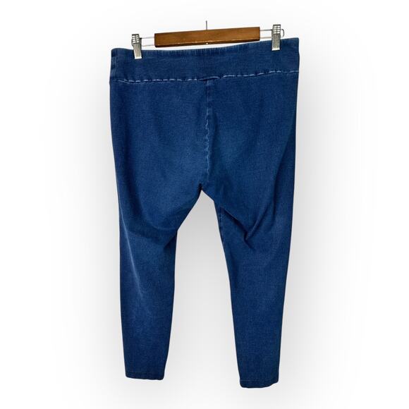 J. JILL Purejill Indigo Ankle Pull On Comfort Leggings Blue Size Medium Petite - Picture 2 of 8